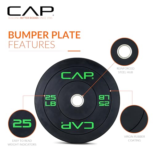 2-Inch Olympic Bumper Plate Weight Set - 100-370 lbs, Multiple Colors