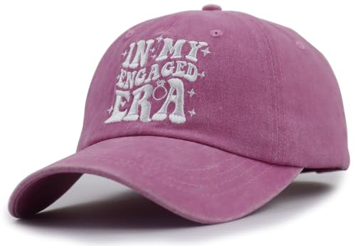 Funny Engaged Hat for Women Men - Adjustable Cotton Baseball Cap, Pink, One Size