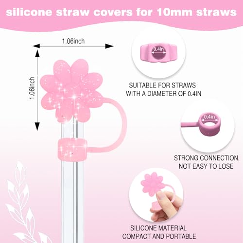 Flower Silicone Accessories for Stanley Cups - 28 Colorful Set