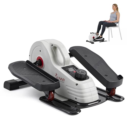 Under Desk Elliptical Machine - Compact, Quiet, Adjustable Resistance - White