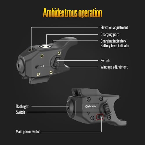 DEFENTAC Green Laser Sight is Exclusive Compatible with M&P Shield and Plus (9mm/ .40, not for EZ Model), Momentary and Strobe