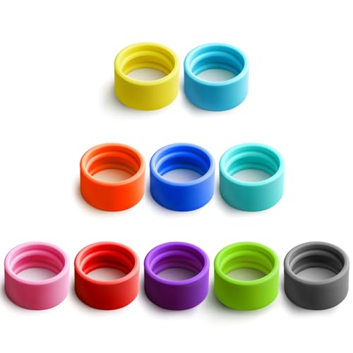 10 Pcs Colorful Antenna Rubber Rings for Two Way Radios