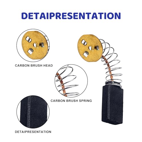 4 Pack 145323-06 145323-02 & 145323-03 Carbon Motor Brushes Replacement Fits for Dewalt Black & Decker DW705 DW708 DW359 DW361 DW362 DW715 DW744 DW744SB DW715