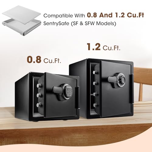 Compatible with SentrySafe SFW082 and SFW123 Fireproof Safes, Tray and Shelf Insert, Safe Tray and Shelf Accessory - Keep Your Belongings Organized