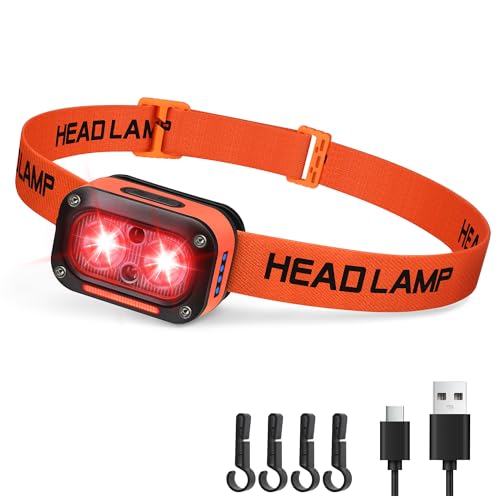 DARKBEAM Dual Red Light Rechargeable Headlamp - Night Astronomy & Outdoor Use, Mini F01
