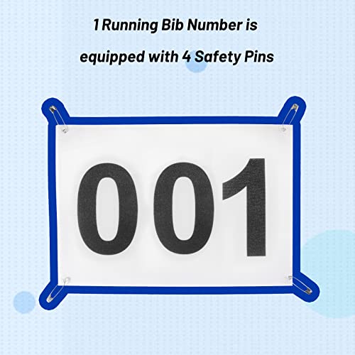 Outink Race Bibs Waterproof Running Numbers with Safety Pins - 101-200 Variation, 50 or 100 Pack, 7.9x5.9 Inches