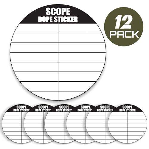 12 Writable Rifle Scope Stickers - Ultimate Precision Shooting