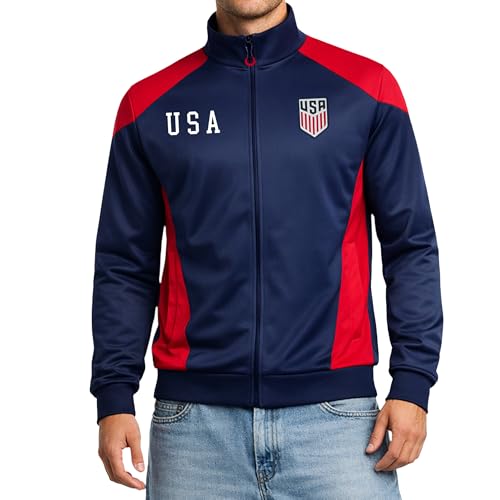 U.S. Soccer Full Zip Training Jacket - Adult Medium, Navy