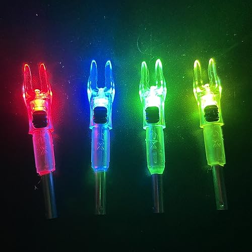 Lighted Arrow Nocks with On/Off Switch for .204/.233/.244/.246" Arrows