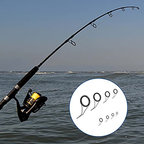 Fishing Rod Repair Kit - Silver & Black - 8 Pcs for All Rods