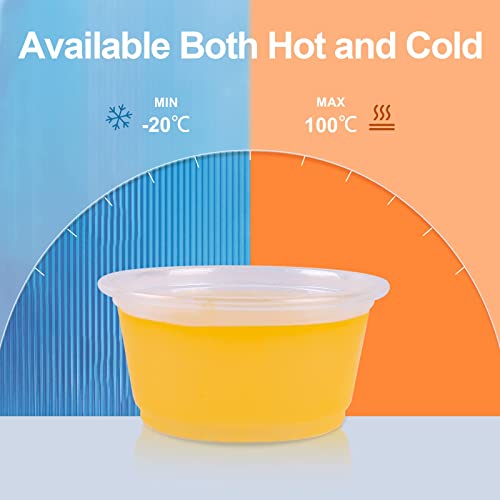 1 oz Disposable Mini Cups - Clear Portion Cups, 200 Count