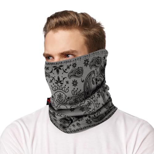 LANLFY Flame Resistant Face Mask FR Neck Gaiter HRC 2 Welding Covering Paisley 1pc