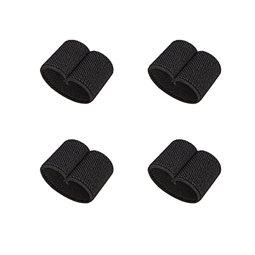 Elastic Belt Keepers for 1.75"-2" Wide Straps - Black, 4 Pcs