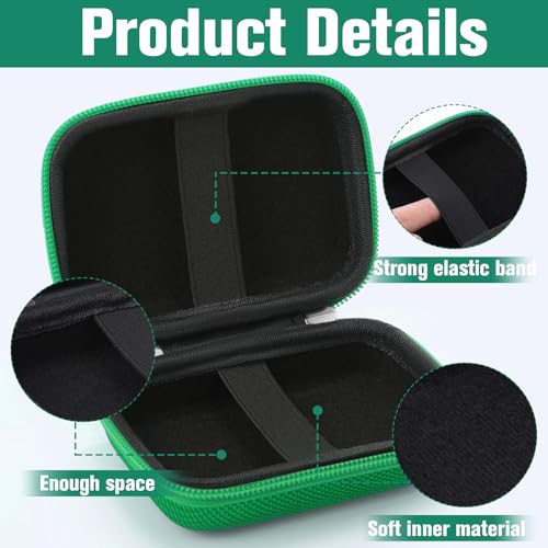 Sanwuta Green Travel Card Game Case Pack of 2 - EVA Waterproof & Shockproof