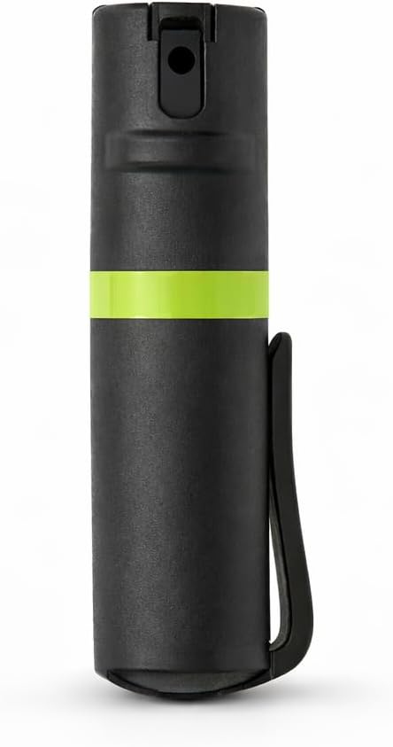 POM Pepper Spray - Maximum Strength OC Formula with UV Dye | Compact Tactical Design, 0.5 fl oz