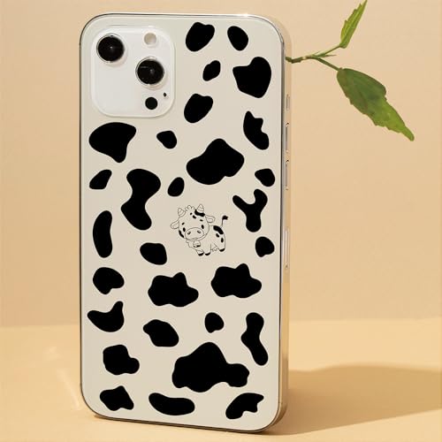 260 Pcs Self-Adhesive Black Cow Print Wall Stickers - 10 Sheets Removable Waterproof Vinyl Wall Decals for Kids Room, Nursery, Playroom, Home, Office, Studio Decor (Black)