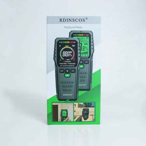 Pinless Moisture Meter for Walls, Wood, Drywall – Non-Invasive Moisture Detector with Deep Scan, Digital LCD Display – Wall Moisture Tester for Water Damage, Home Inspections, Renovation