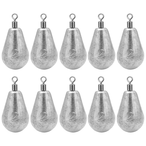 Long Casting Swivel Bell Sinkers - 1/4oz, 10pcs Fishing Weights