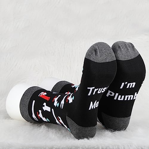11 / Plumber Socks - 2 Pairs Trust Me I'm a Plumber Funny Gift for Men