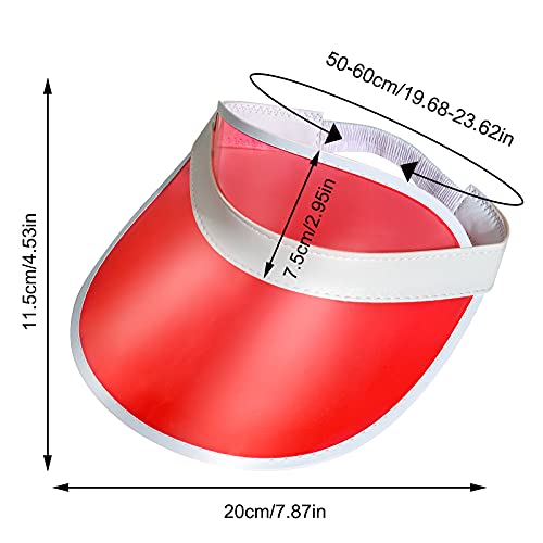 6 Pack UV Protection Sun Visor Hats - Lightweight & Breathable