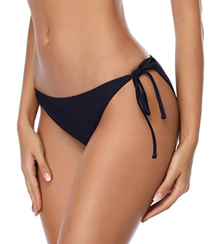 Women's Black Tie Side Bikini Bottom - Small Lanmiya Tankini Swimsuit Briefs