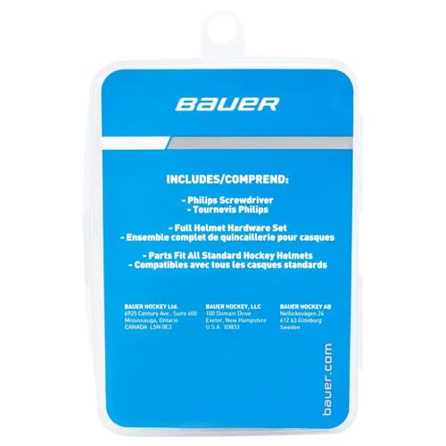 Bauer Universal Hockey Helmet Repair Kit with Case & Tools - Includes Screws & Buckles
