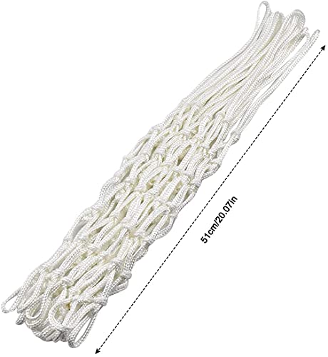 Heavy Duty Basketball Net Replacement - 2 Pcs White, 12 Loops