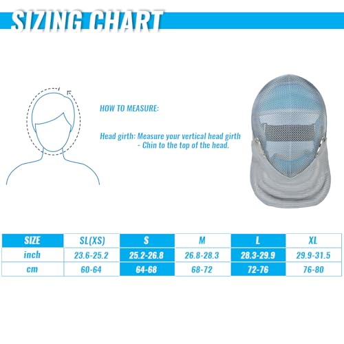 350N Sabre Fencing Mask with Removable Lining - Large
