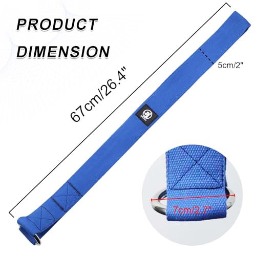 Blue Arm Wrestling Strap Belt for Wrist, Forearm & Biceps Training - Heavy-Duty Fitness Support