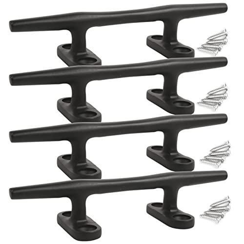 4-Inch Marine Dock Cleats - 316 Stainless Steel Boat Rope Cleat, 4-Pack