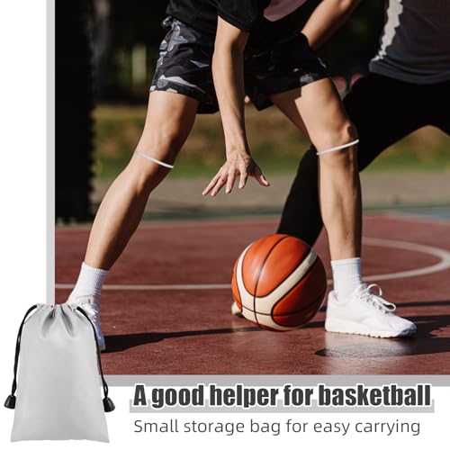 Patellar Tendon Knee Strap Support - Silicone Knee Brace - Set of 2, White, M