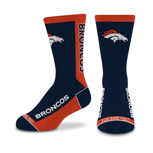 NFL MVP Crew Socks for Kids - Comfort Top & Cushion Sole