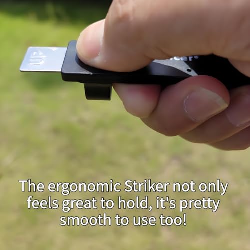 Ergonomic Waterproof Ferro Rod Fire Starter - Black