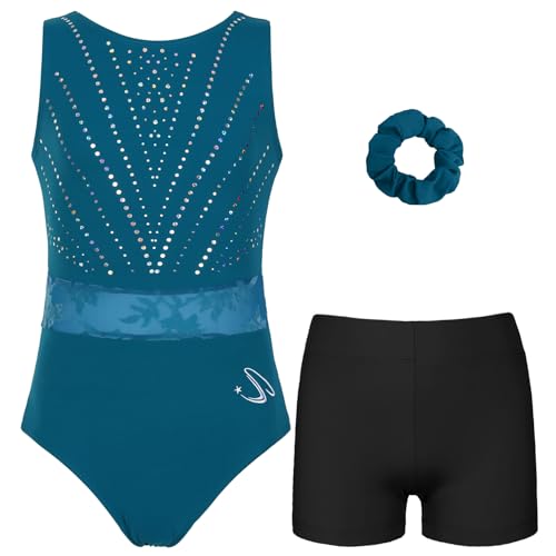 Girls & Adults Gymnastics Leotards with Shorts Sequin Variation CL(9-10Years) | Activewear