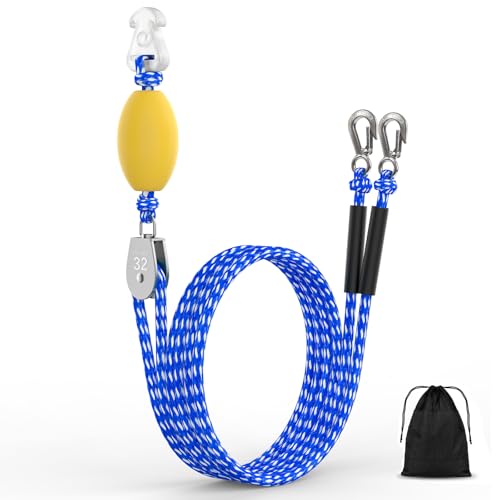 Heavy Duty Boat Tow Harness with 360° Pulley - Blue & White