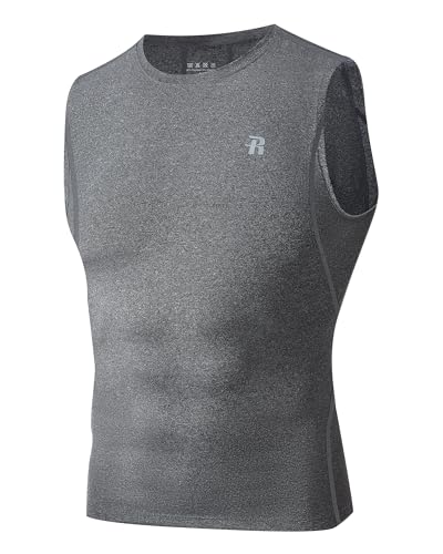 Men's Sleeveless Compression Shirt - 3X-Large Grey