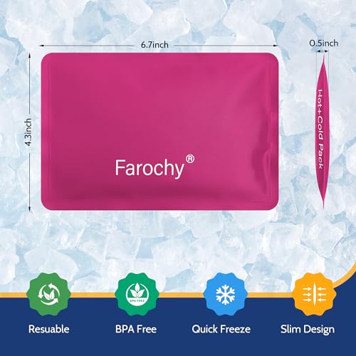 Reusable Ice Packs for Lunch Boxes, 2Pcs Soft Cooler Gel Pack