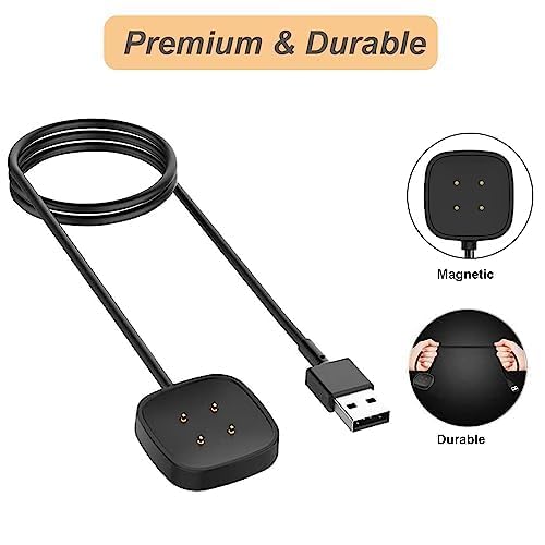 Replacement Charging Cable for Fitbit Sense/Sense 2/Versa 3/Versa 4 - 3.3ft