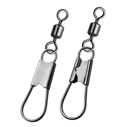 Fishing Snap & Barrel Swivels - 50 Pack, 14# Variation