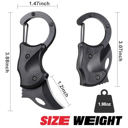 Compact Pocket Knife Keychain - Black EDC Gadget for Men