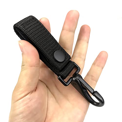 Duty Belt Keeper Clip with Key Holder - Black 2 Pack