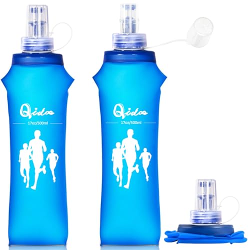 Collapsible Soft Flask Water Bottle - 500ml BPA-Free for Running & Hiking