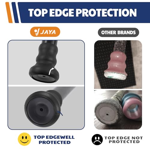 JAYA Black Bat Knob Taper 2 Pack with Installation Lubricant, Ergonomic Grip Protection