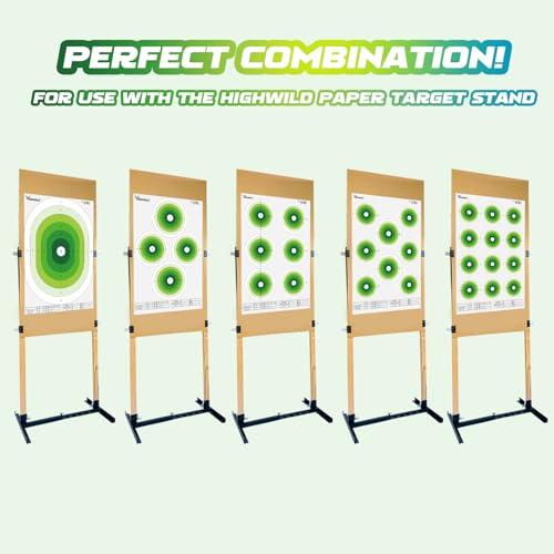 Bullseye Paper Targets - 23x35 Inch, 5 Pack for Shooting Practice