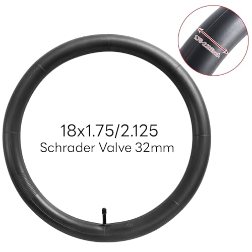 18x1.75-2.125 Bike Inner Tube - Durable Schrader Valve Replacement