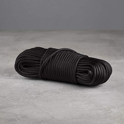 High Strength 550 Paracord - 5/32 Inch x 100 Feet, Black