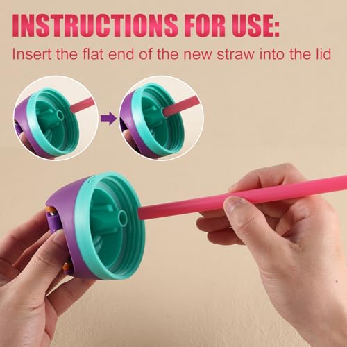 6PCS Colorful Replacement Straws for Owala Water Bottles