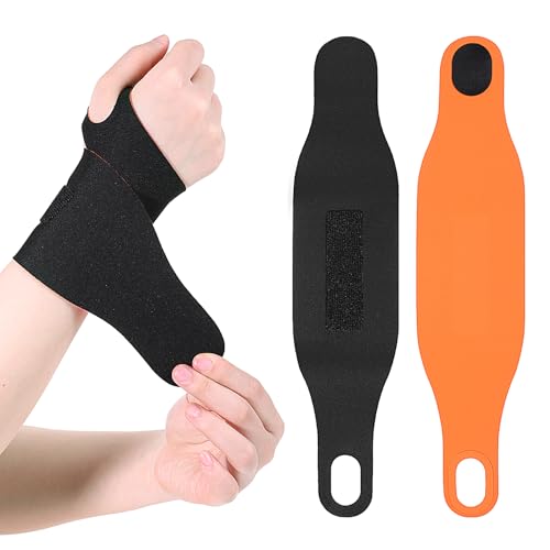 Adjustable Elastic Wrist Brace Support - Breathable Compression Wrap (2 Pack)