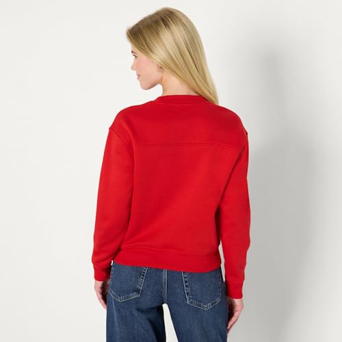 Amazon Essentials x Sofia Grainge Women's Relaxed Fit Red Sweatshirt Large
