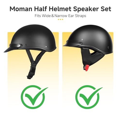 Moman HEB Motorcycle Helmet Speaker Pouch Ear Pads Wind Noise Blocker